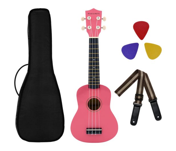 MusicMate Ukulele zestaw U-03 PinkTunes Różowy - 1588262 - zdjęcie